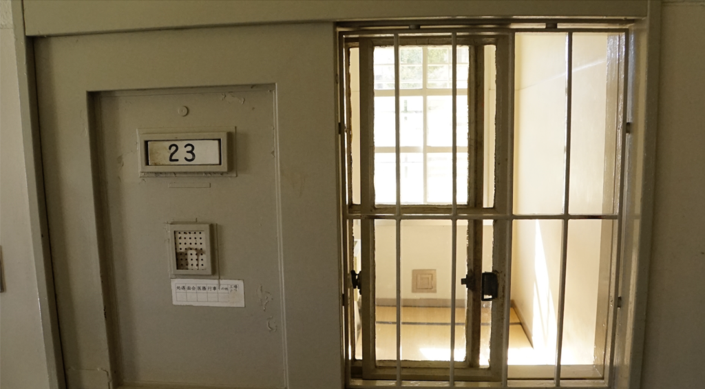 名古屋刑務所で開催された東海北陸・みよし矯正展の施設見学で見学した刑務所の中