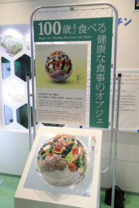 100歳までに食べる健康な食のオブジェ