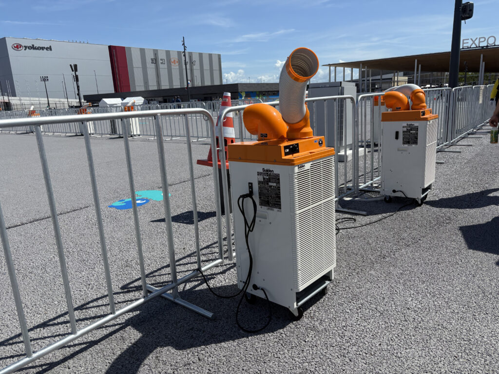 万博の猛暑に対抗するために効果的な送風機