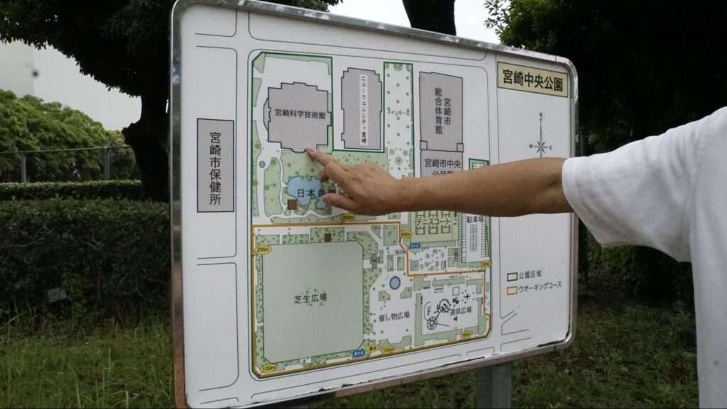 宮崎刑務所跡地案内図