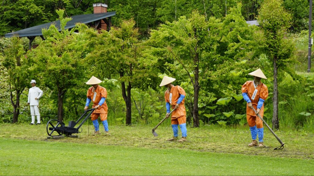 農園作業の様子
