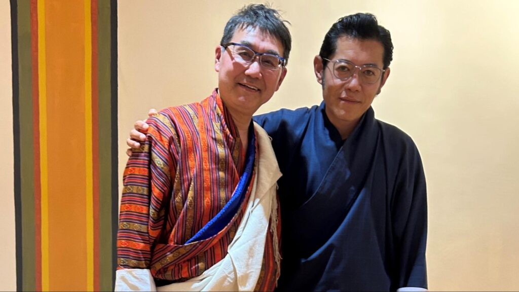 ブータン王国第五代国王陛下に拝謁する河井克行氏（2025年4月）