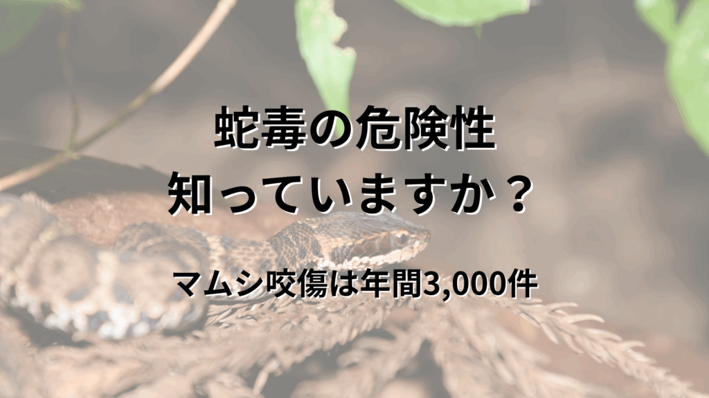 蛇毒の危険性、知っていますか？マムシ咬傷は年間3,000件｜ライター：秋谷進（たちばな台クリニック小児科）