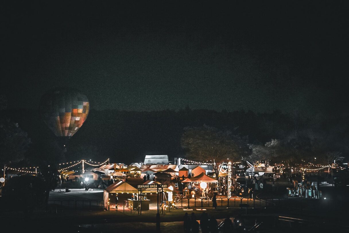 IBARAKI DREAM LANDの夜の会場の様子