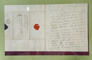 スチーブンソン自筆署名書簡（1831年）