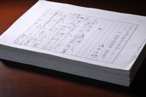 ▲『マンチュリアン・リポート』直筆原稿