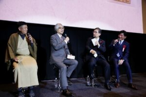 左から山本太郎、小山薫堂、松井孝治、吉本誠（敬称略）