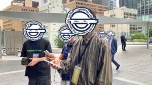 ＜笑い男になる鏡 Laughing Man Mirrorのイメージ＞