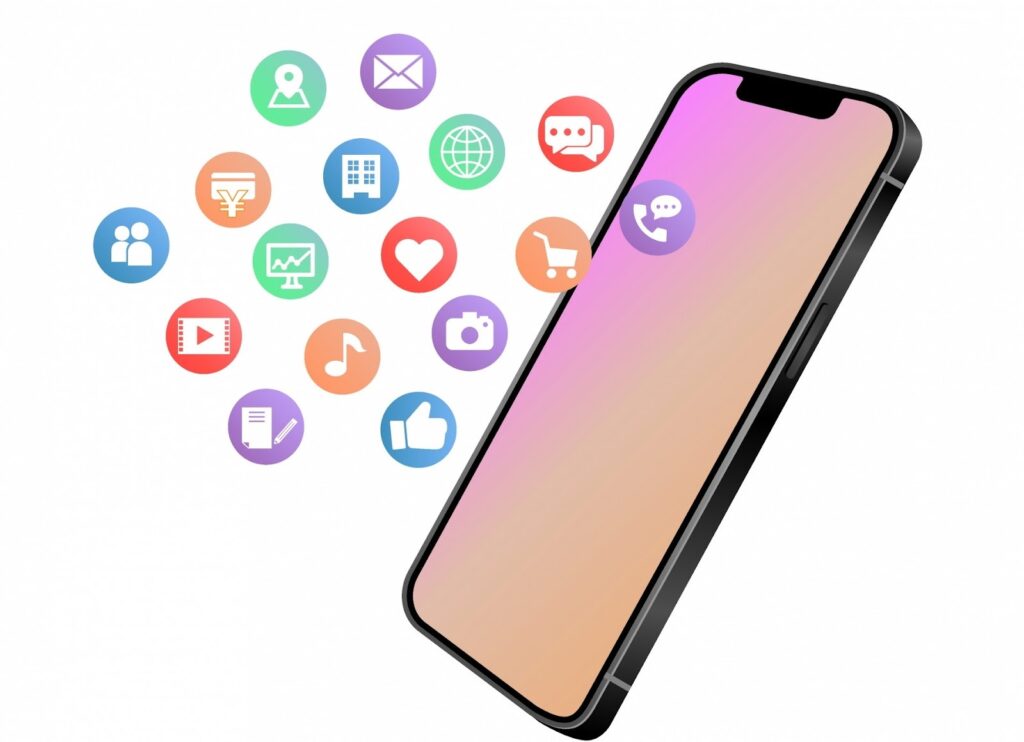スマートフォンとアプリのイメージ画像