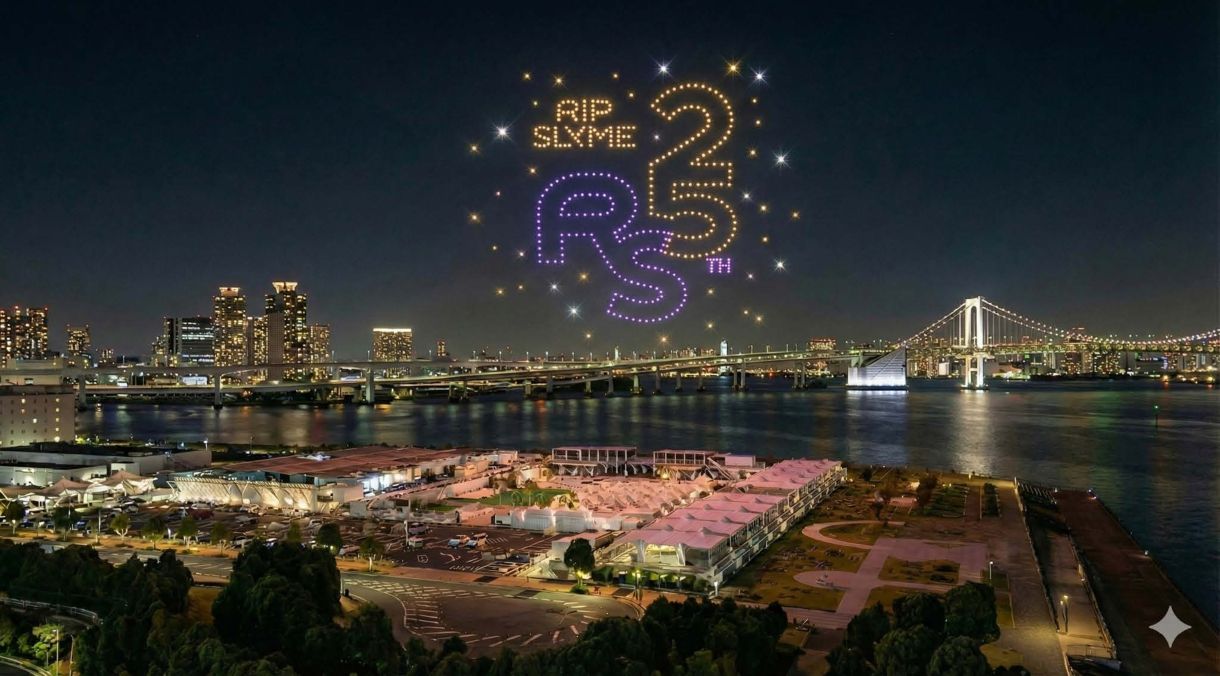 キラナガーデン豊洲でRIP SLYME(リップスライム)がファンへ贈る「THANK YOU」ドローンショー