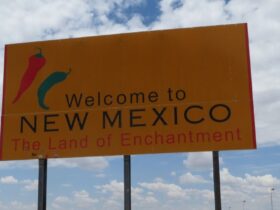 ニューメキシコ州の看板