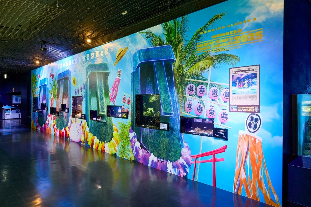 メンバーカラーや“モノノフ”をイメージした水槽展示