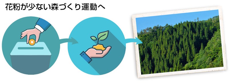 花粉の少ない森づくり募金