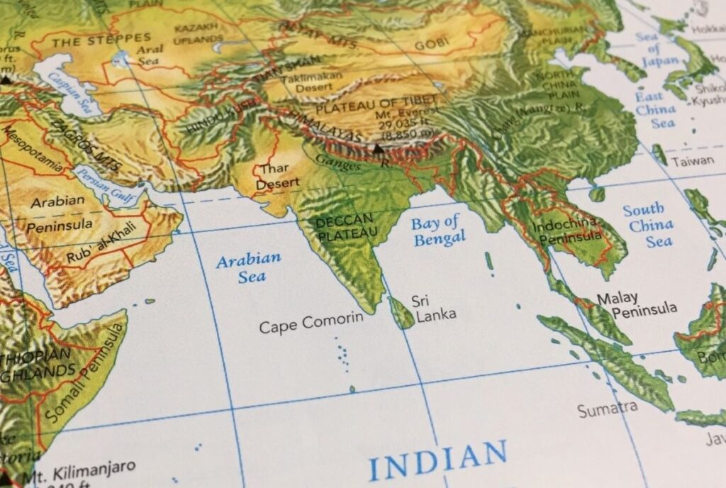 アラビア海の地図