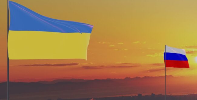 ウクライナとロシアの国旗